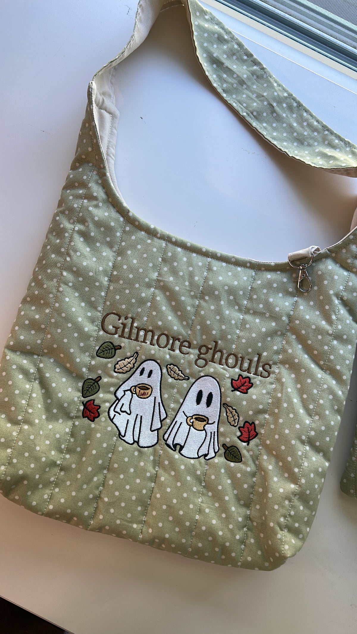 Gilmore Ghouls Quilted Shoulder Bag 👻☕🍂