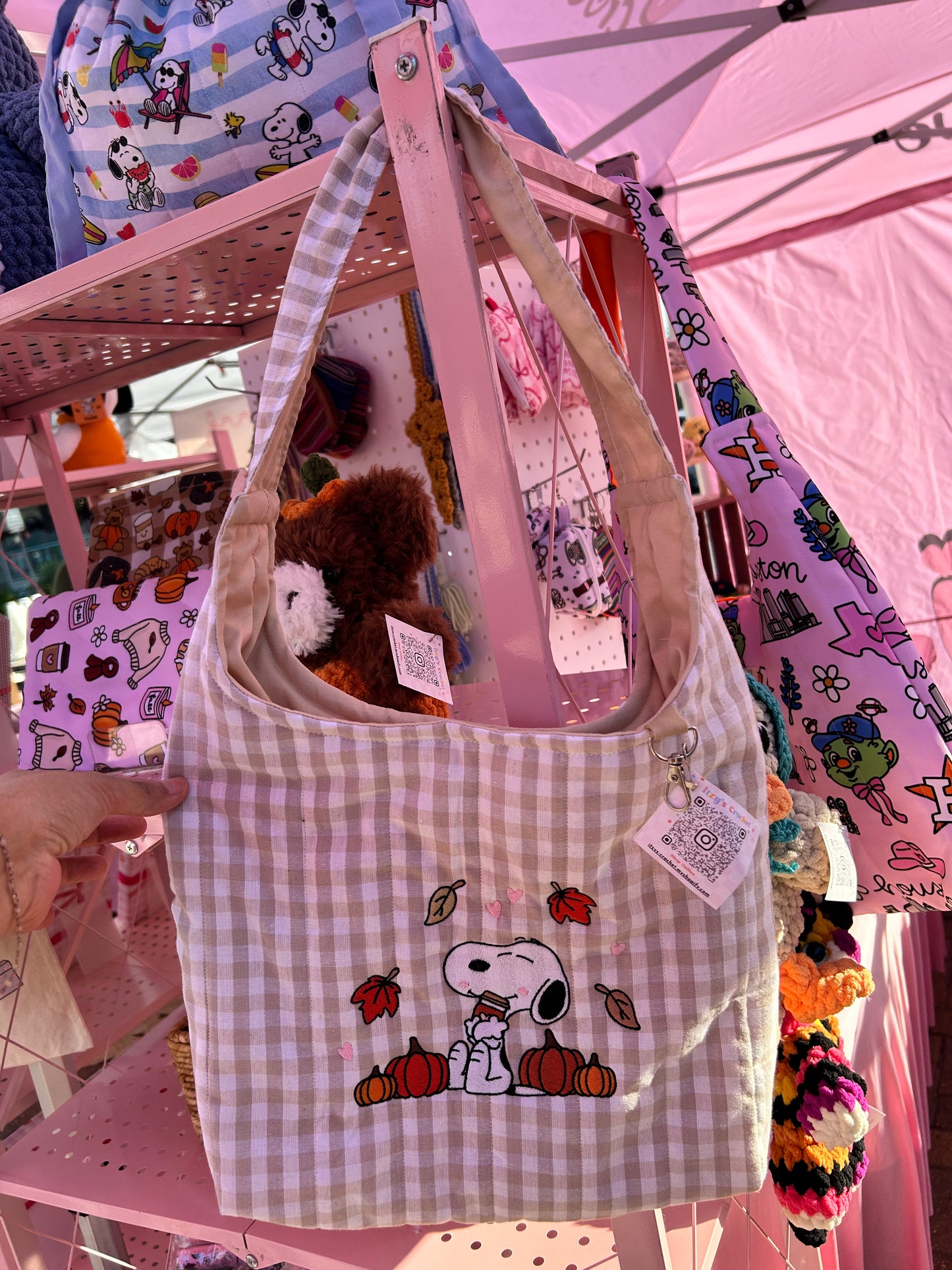 Dog Fall Quilted tote